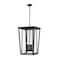 Z-Lite Seoul 4 Light Outdoor Chain Mount Ceiling Fixture, Black & Clear 571CHXXL-BK - alternate 1